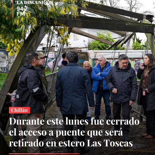 El municipio cerró definitivamente el puente peatonal ubicado sobre el estero Las Toscas